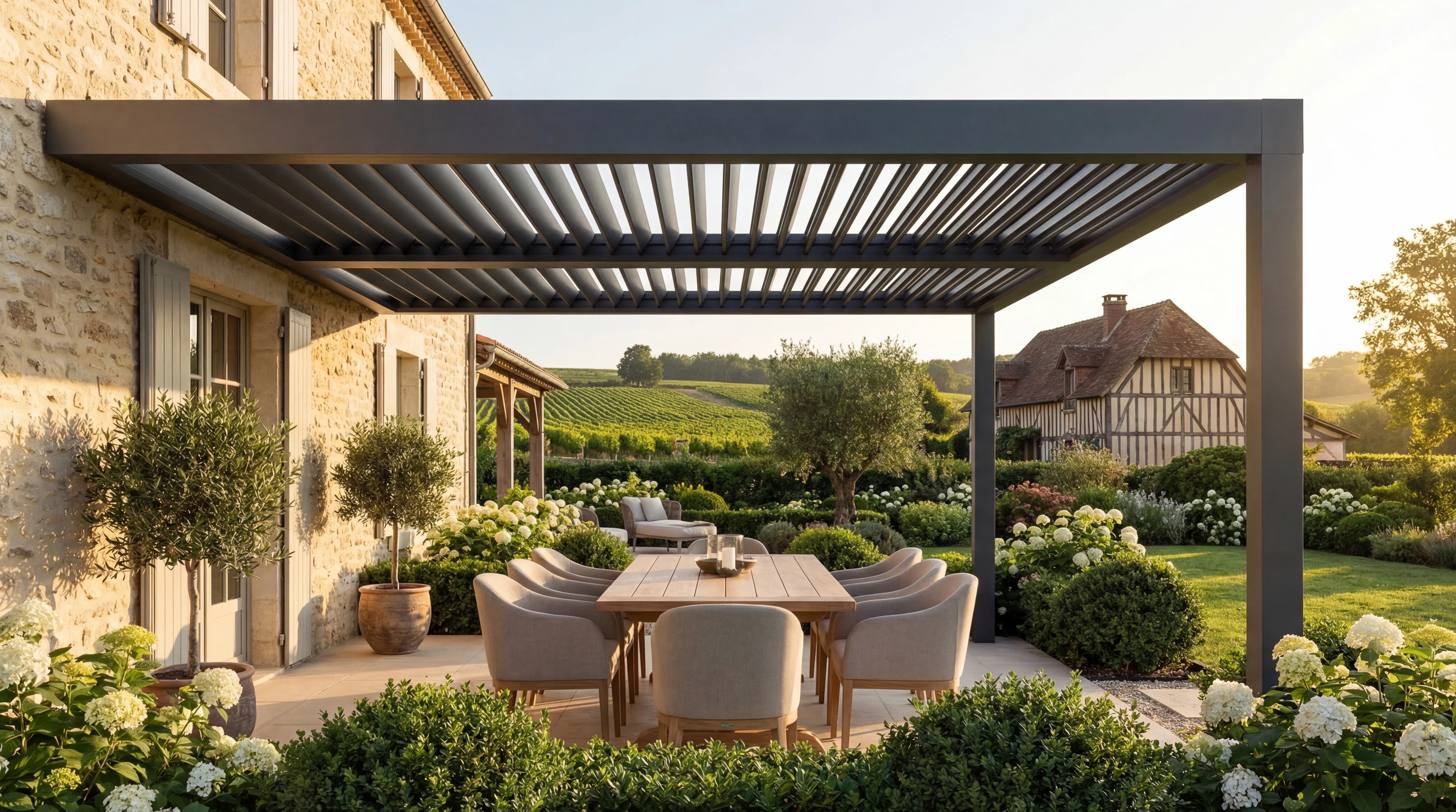 Store banne sur terrasse — installation par Stores67 en Alsace