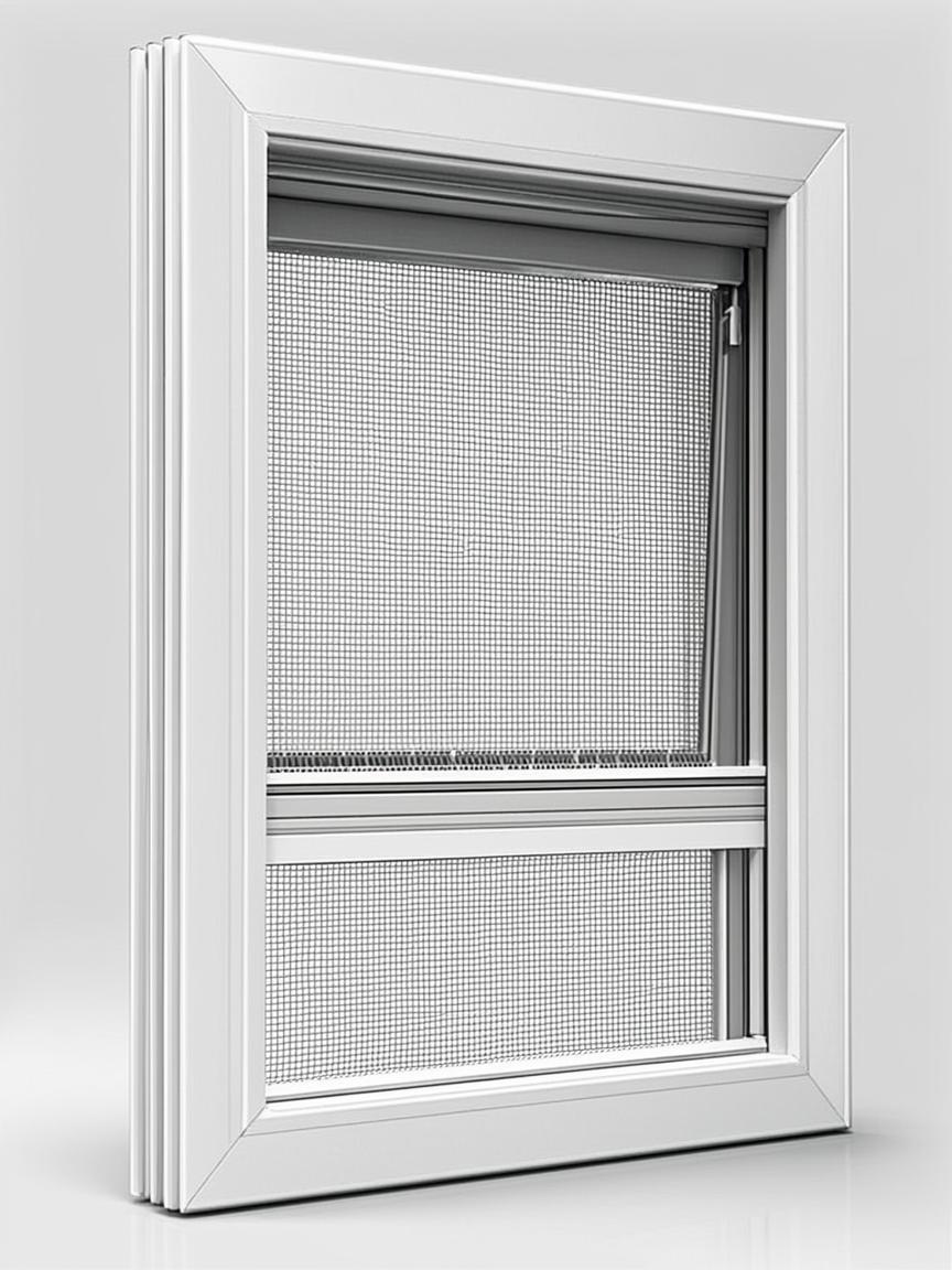 Moustiquaire invisible sur grande baie vitrée